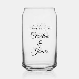 Verre Canette Bienvenue à notre mariage  Ajouter un nom 