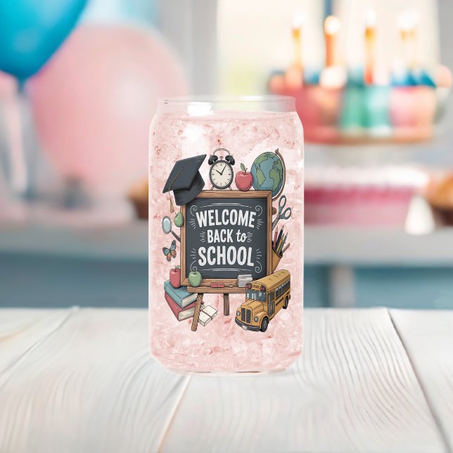 Verre Canette Bienvenue au retour à l'école (Insitu (Baby Shower))