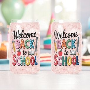 Verre Canette Bienvenue au retour à l'école