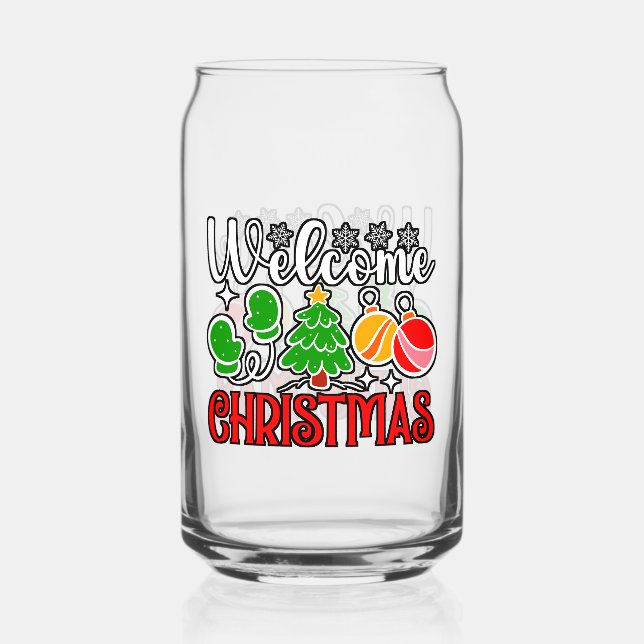Verre Canette Bienvenue Noël-23758  (Recto)