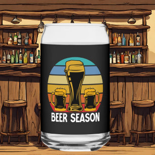 Verre Canette Bière amusante Art de la saison