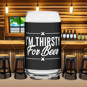 Verre Canette Bière amusante soif de mot art