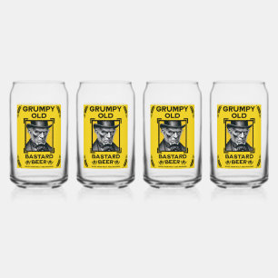 Verre Canette Bière de vieux grincheux