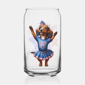 Verre Canette Bières pour dachshunds du 4 juillet