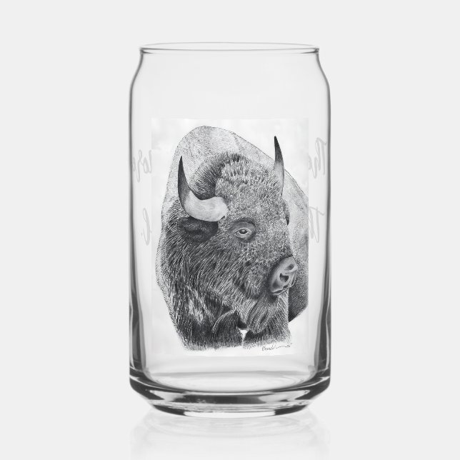 Verre Canette Bison d'Amérique (Recto)