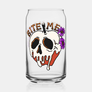 Verre Canette Bite Me - Halloween Poison Crâne Pomme & Fleurs