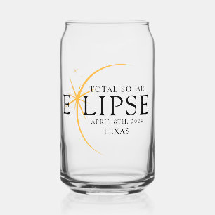 Verre Canette Black & Gold 2024 Texas Total Solar Eclipse