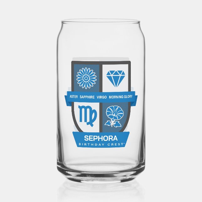 Verre Canette Blason d'anniversaire de la Vierge™ pour les perso (Recto)