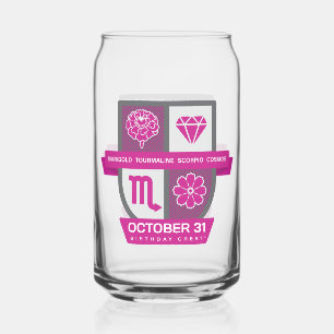 Verre Canette Blason d'anniversaire du Scorpion™ pour le 24-31 o
