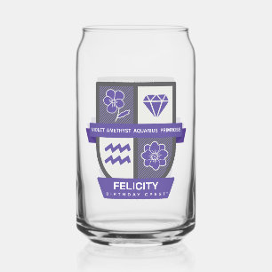 Verre Canette Blason d'anniversaire du Verseau™ pour le 1er-18 f