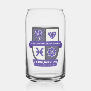 Verre Canette Blason d'anniversaire Poissons™ pour les 19-29 fév