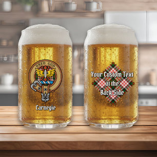 Verre Canette Blason de Clan Carnegie sur tartan de cérémonie