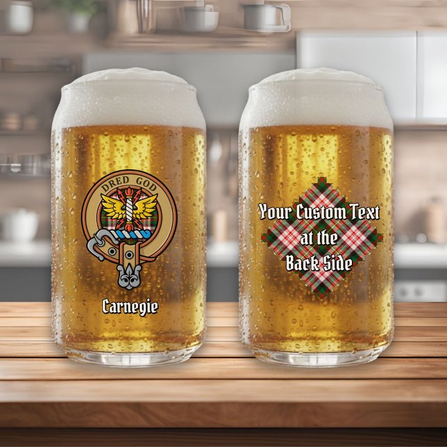 Verre Canette Blason de Clan Carnegie sur tartan de cérémonie (Créateur téléchargé)