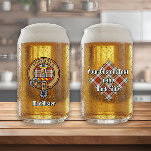Verre Canette Blason des MacAlister sur tartan de cérémonie
