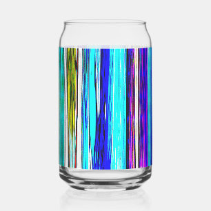 Verre Canette Bleu Abstrait bandes 606