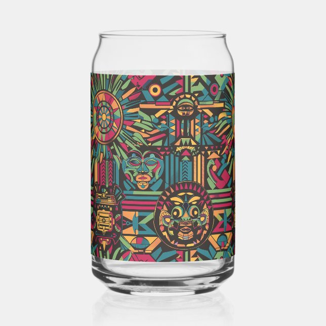 Verre Canette Bleu Ethérée "Soleil et Pyramides éclipsés" Can Gl (Recto)