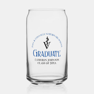 Verre Canette Bleu Vétérinaire Diplôme sur mesure