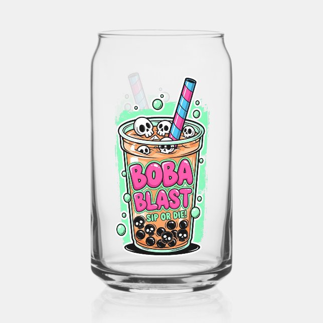 Verre Canette Boba Blast – Si vous sirotez, vous mourez !  (Recto)