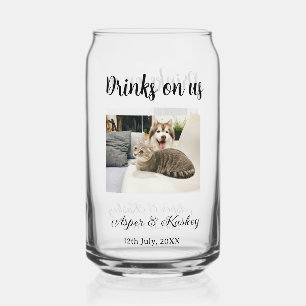 Verre Canette Boissons offertes bar ouvert photo de mariage coup
