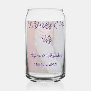 Verre Canette Boissons offertes bar ouvert photo de mariage coup