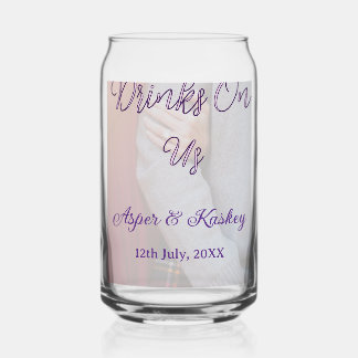 Verre Canette Boissons offertes bar ouvert photo de mariage coup
