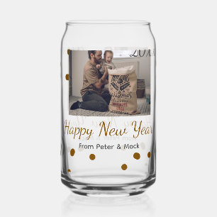Verre Canette Bonne année Père célibataire ajouter photo nom bru