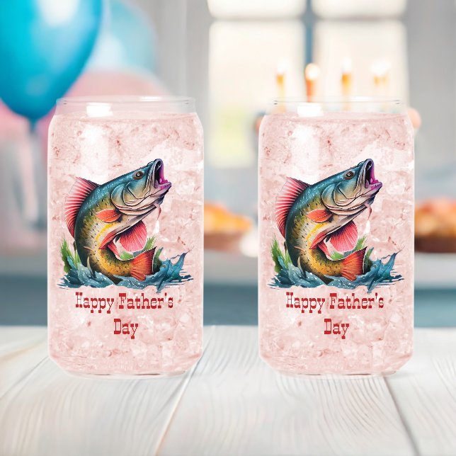 Verre Canette Bonne Fête des pères poisson frappant (Insitu (Baby Shower))