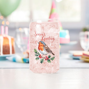 Verre Canette Bonnes Fêtes De Robin Gai