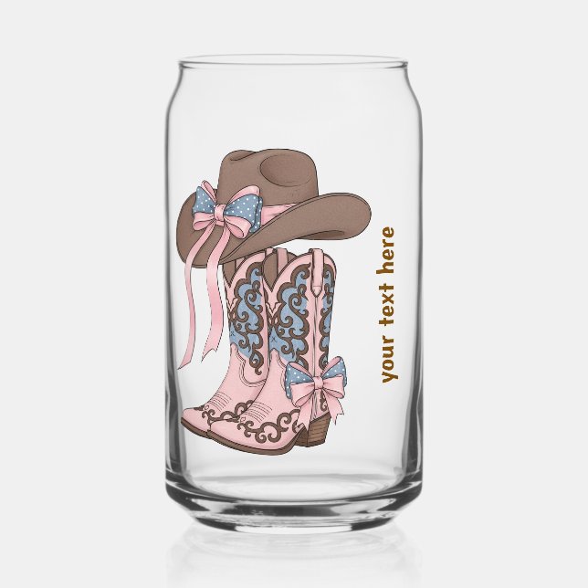 Verre Canette bottes de cowgirl  (Recto)