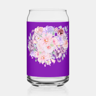Verre Canette Bouquet floral personnalisé