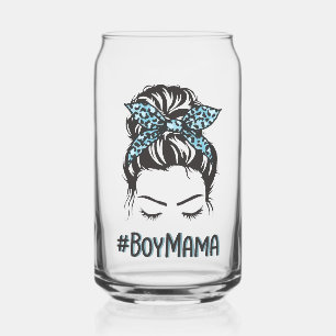 Verre Canette Boy Mama Messy Bun Boy Maman Cadeaux