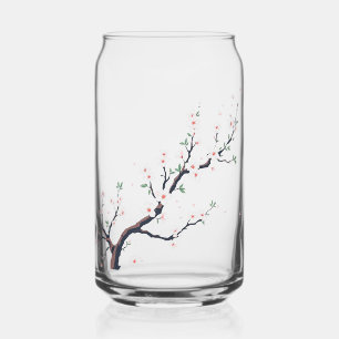 Verre Canette Branche d'arbre japonaise minimale
