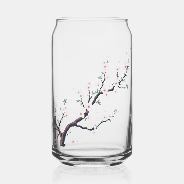 Verre Canette Branche d'arbre japonaise minimale (Recto)