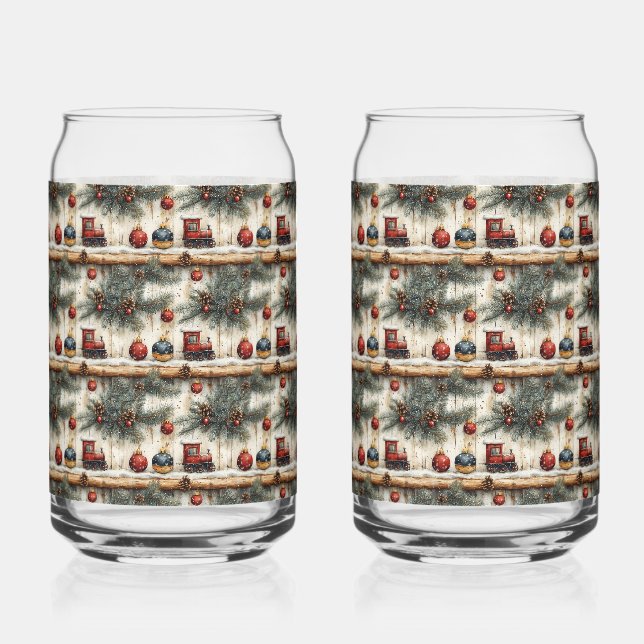 Verre Canette Branches de pin de Noël (Recto)