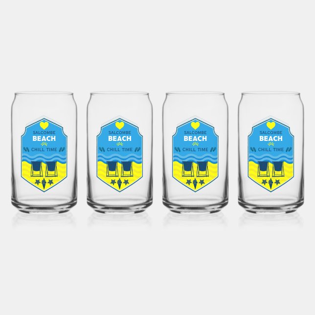 Verre Canette British Beach Theme Gift (Recto)