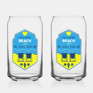 Verre Canette British Beach Theme Gift