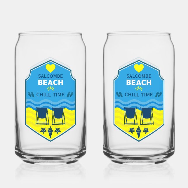 Verre Canette British Beach Theme Gift (Recto)