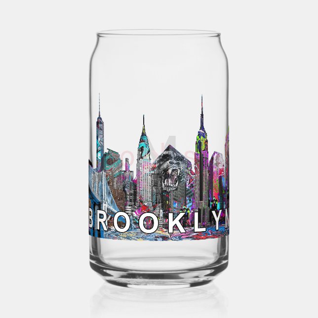 Verre Canette Brooklyn New York Graffiti  (Recto)