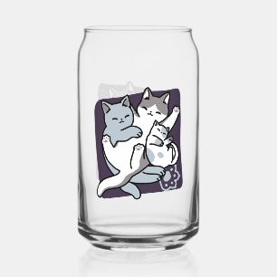 Verre Canette Brosse à lait - Chats à couchage mignon