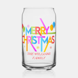 Verre Canette Budget moderne Joyeux Noël Holiday 2 Photo