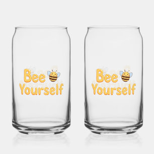 Verre Canette Bumblebee Jaune Fantaisiste et Citation