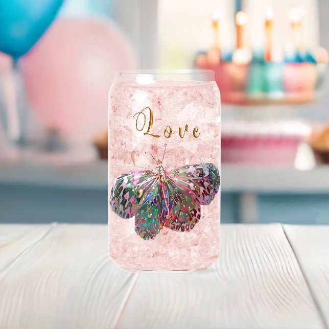 Verre Canette Butterfly Rising 2 (Insitu (Baby Shower))