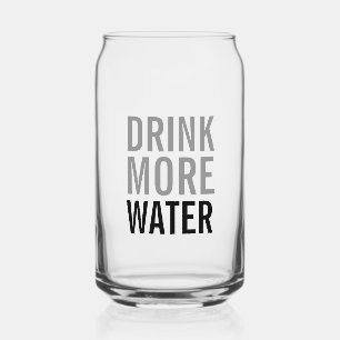 Verre Canette Buvez plus d'eau Simple minimaliste
