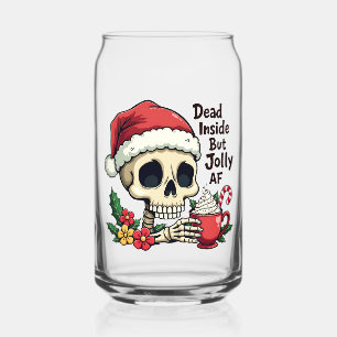 Verre Canette Cacao Chaud Noël Skull AF Joyeux Mais Mort à l'Int