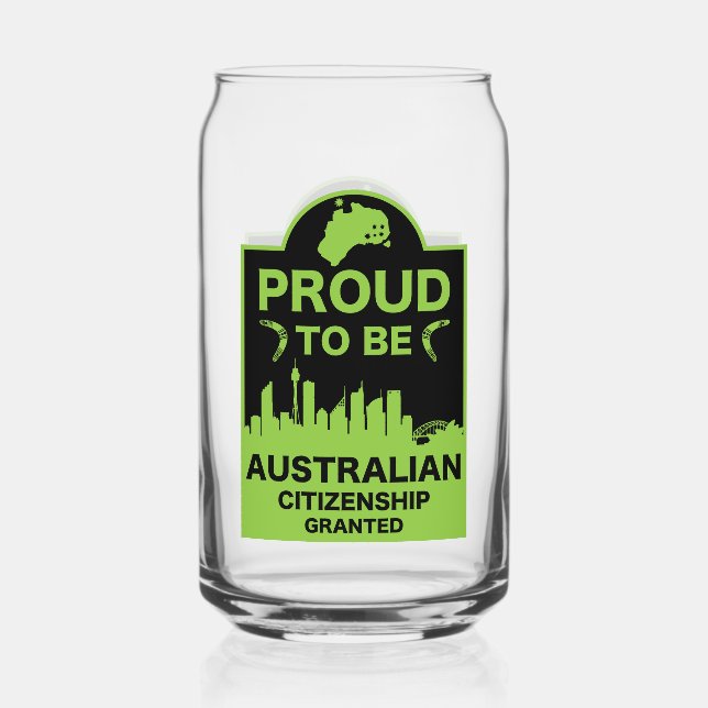 Verre Canette Cadeau de citoyenneté australienne (Recto)