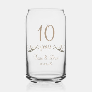 Verre Canette Cadeau de commémoration personnalisé pour le 10e a