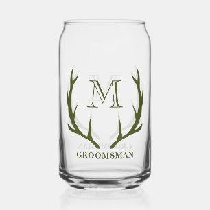 Verre Canette Cadeau de Garçons d'Honneur Personnalisé en Vert A