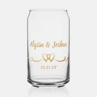 Verre Canette Cadeau de mariage personnalisé élégant or pour cou