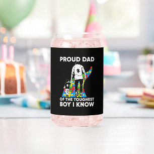 Verre Canette Cadeau de puzzle pour papa pour la journée de sens