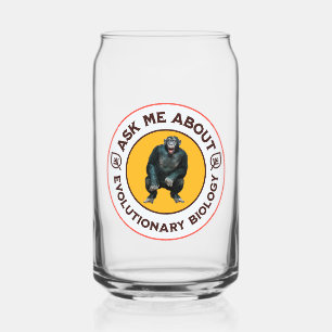 Verre Canette Cadeau d'humour de nerd sur l'évolution drôle de b